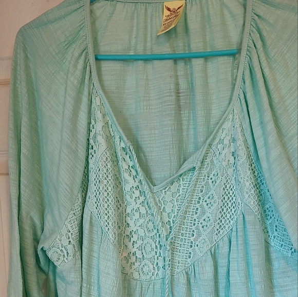 Faded Glory Woman's Blouse,  Size: 2X Color: Green - Picture 5 of 16